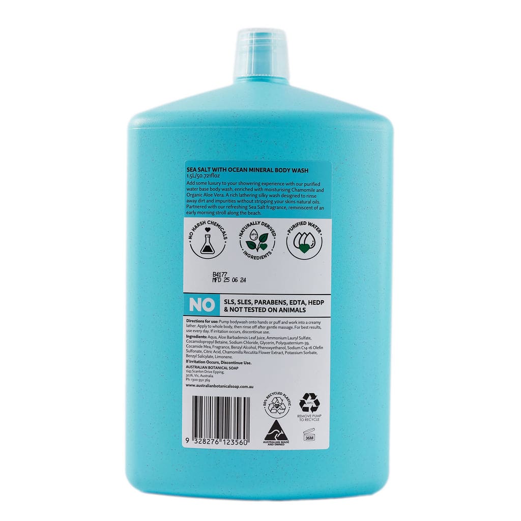 Sea Salt with Ocean Minerals Body Wash Refill - 1.5L - Image 6
