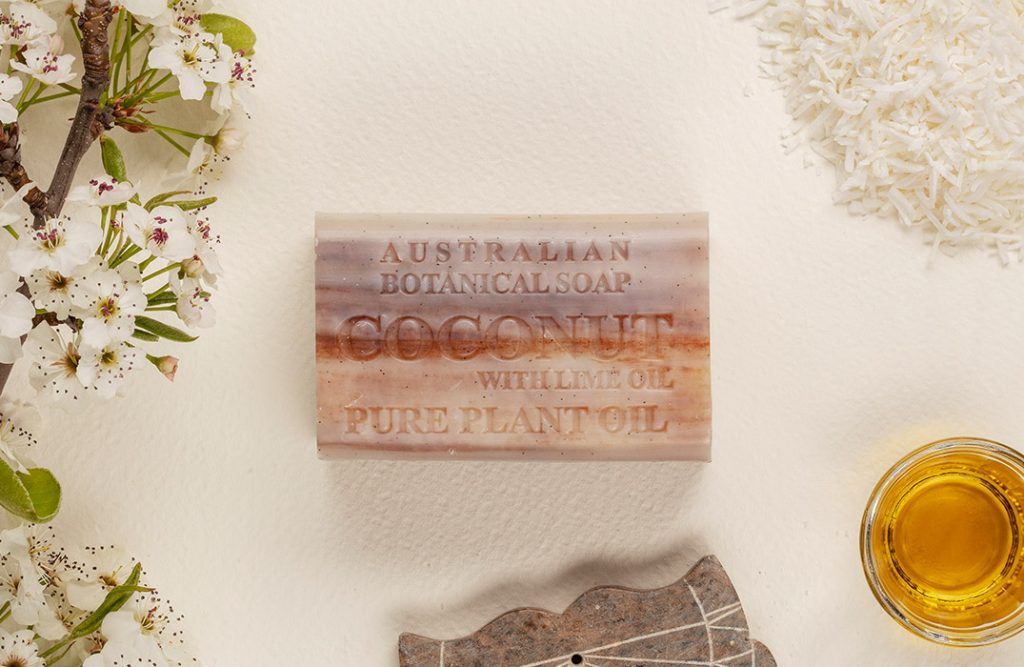 coconut with lime oil soap bar